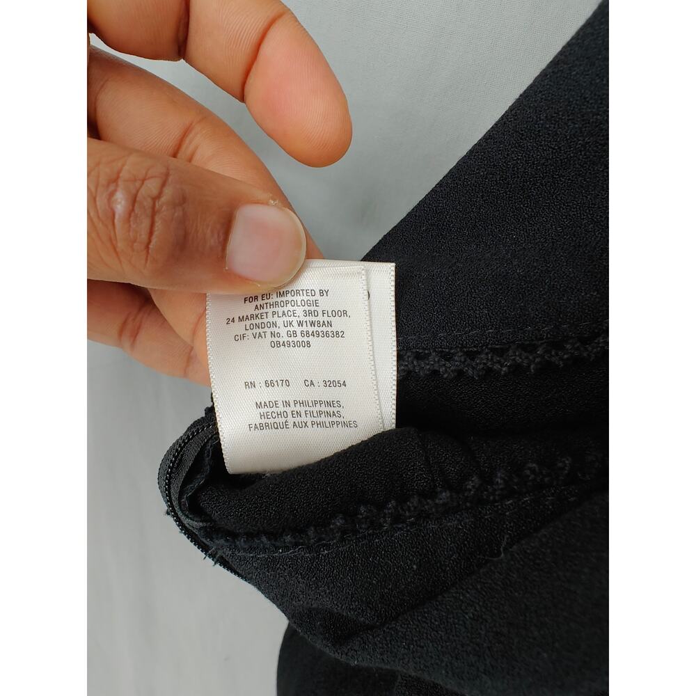 Elevenses Anthropologie Shorts 6 Black Boho Bohemian Western Flowy Pockets - Picture 6 of 10